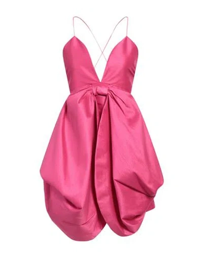 Jijil Woman Mini Dress Magenta Size 2 Polyester, Metallic Polyester