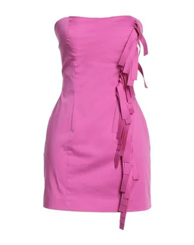 Jijil Woman Mini Dress Magenta Size 6 Cotton, Elastane