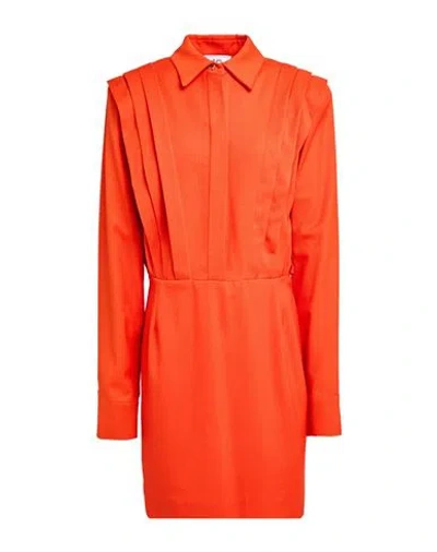 Jijil Woman Mini Dress Orange Size 6 Polyester, Viscose, Elastane