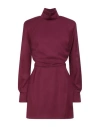 Jijil Woman Mini Dress Plum Size 4 Polyester, Viscose, Elastane In Burgundy