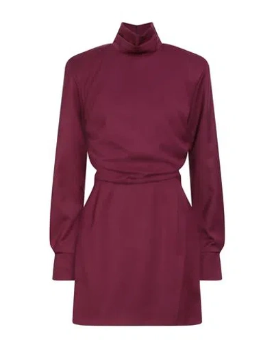 Jijil Woman Mini Dress Plum Size 4 Polyester, Viscose, Elastane In Burgundy