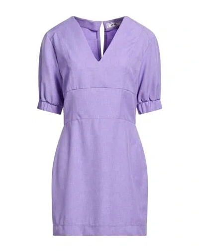 Jijil Woman Mini Dress Purple Size 8 Polyester In Multi