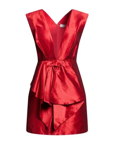 Jijil Woman Mini Dress Red Size 6 Polyester