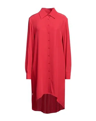 Jijil Woman Short Dress Red Size 8 Viscose