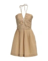 Jijil Woman Mini Dress Sand Size 6 Polyester, Cotton In Beige