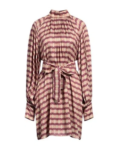 Jijil Woman Mini Dress Sand Size 6 Viscose In Multi