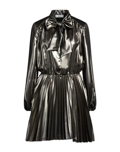 Jijil Woman Mini Dress Silver Size 8 Polyester In Black