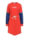 Jijil Woman Mini Dress Tomato Red Size 4 Cotton, Elastane In Tomato Red