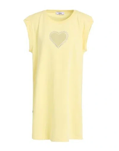 Jijil Woman Mini Dress Yellow Size 6 Cotton, Polyester