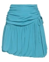 Jijil Woman Mini Skirt Azure Size 10 Acetate, Silk, Polyester In Blue