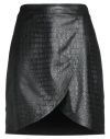 Jijil Woman Mini Skirt Black Size 6 Polyester, Polyurethane