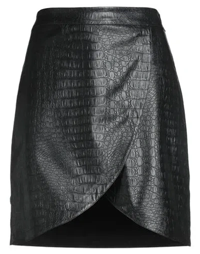 Jijil Woman Mini Skirt Black Size 6 Polyester, Polyurethane