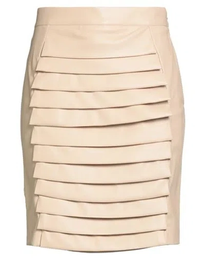 Jijil Woman Mini Skirt Blush Size 8 Polyester, Polyurethane Coated In Multi