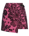 Jijil Woman Mini Skirt Fuchsia Size 8 Cotton, Polyester In Pink