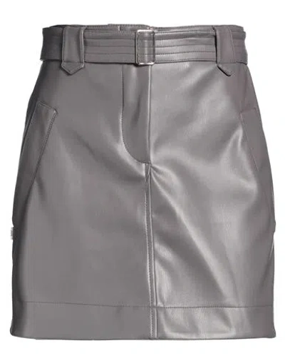 Jijil Woman Mini Skirt Grey Size 6 Polyester In Gray