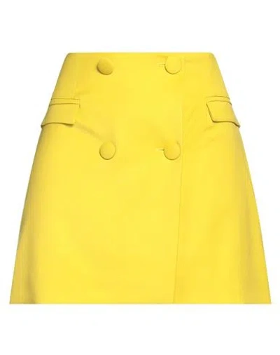 Jijil Woman Mini Skirt Marigold Size 8 Polyester, Viscose, Elastane In Yellow