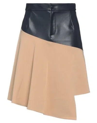 Jijil Woman Mini Skirt Midnight Blue Size 10 Polyester, Viscose, Elastane In Brown