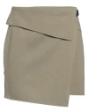 Jijil Woman Mini Skirt Military Green Size 4 Cotton, Polyester In Military Green