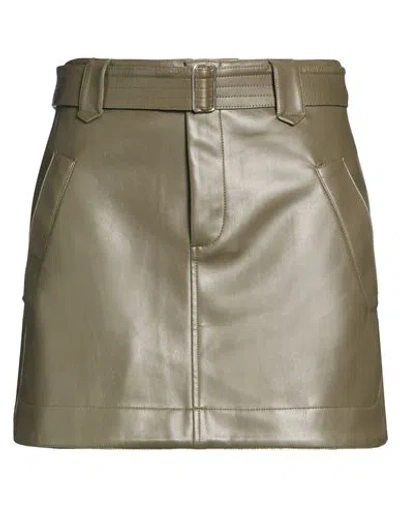 Jijil Woman Mini Skirt Military Green Size 4 Polyester