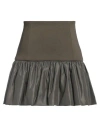 Jijil Woman Mini Skirt Military Green Size 4 Polyester, Cotton In Green