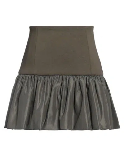 Jijil Woman Mini Skirt Military Green Size 4 Polyester, Cotton