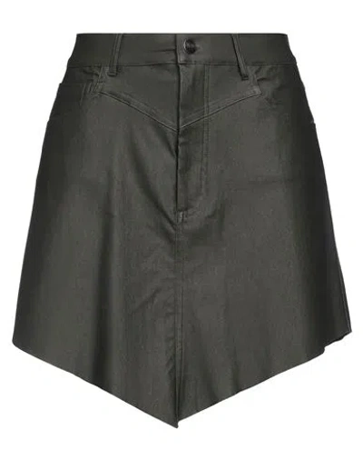 Jijil Woman Mini Skirt Military Green Size 6 Viscose, Polyamide, Polyurethane, Elastane In Black