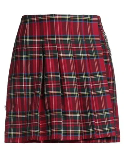 Jijil Woman Mini Skirt Red Size 6 Polyester, Viscose, Elastane