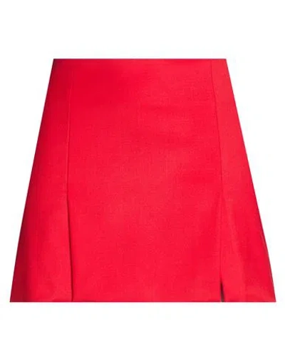 Jijil Woman Mini Skirt Red Size 6 Polyester, Viscose, Elastane