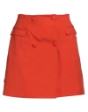 Jijil Woman Mini Skirt Tomato Red Size 4 Polyester, Viscose, Elastane In Tomato Red