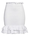 Jijil Woman Mini Skirt White Size 2 Cotton, Polyamide, Elastane In White