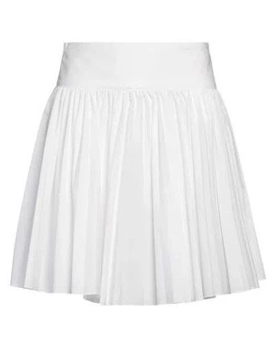 Jijil Woman Mini Skirt White Size 8 Polyester, Cotton