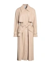 Jijil Woman Overcoat & Trench Coat Beige Size 6 Polyester, Polyurethane Coated