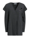Jijil Woman Overcoat & Trench Coat Lead Size 8 Cotton, Polyester In Grey