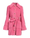 Jijil Woman Overcoat & Trench Coat Pink Size 4 Polyester, Polyamide, Elastane