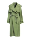 Jijil Woman Overcoat & Trench Coat Sage Green Size 6 Viscose, Polyester