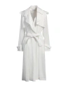 Jijil Woman Overcoat & Trench Coat White Size 2 Viscose, Polyester In White