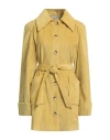 JIJIL JIJIL WOMAN OVERCOAT & TRENCH COAT MUSTARD SIZE 8 POLYESTER, POLYAMIDE, ELASTANE