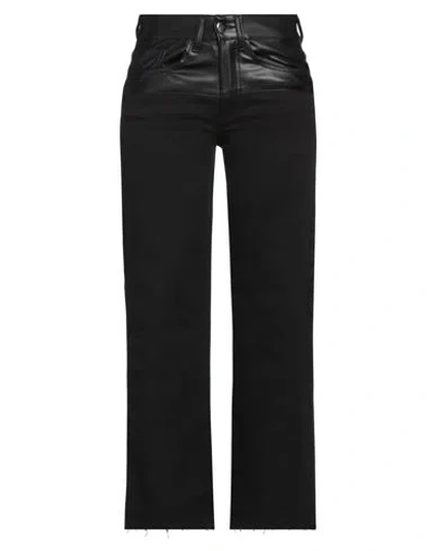 Jijil Woman Pants Black Size 29 Cotton, Elastane, Polyurethane