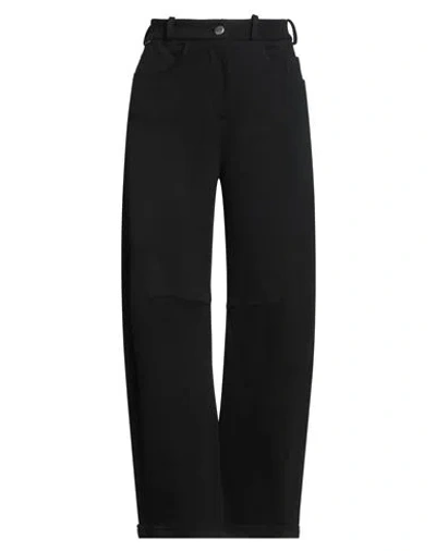 Jijil Woman Pants Black Size 6 Cotton, Polyester