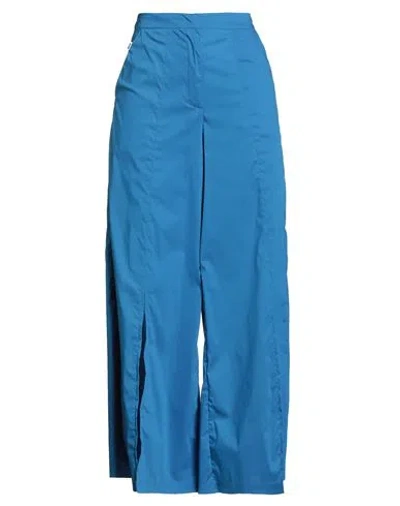 Jijil Woman Pants Blue Size 8 Cotton, Polyamide, Elastane