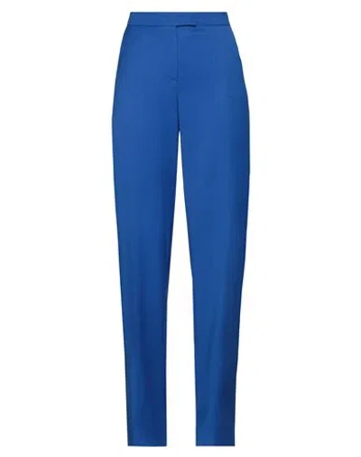 Jijil Woman Pants Bright Blue Size 4 Polyester, Viscose, Elastane