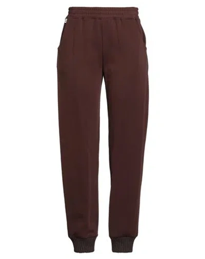 Jijil Woman Pants Brown Size 10 Cotton, Polyester
