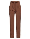 Jijil Woman Pants Brown Size 2 Polyester, Elastane