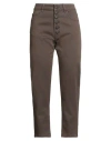 Jijil Woman Pants Brown Size 26 Cotton, Elastane