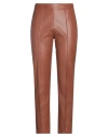 Jijil Woman Pants Brown Size 4 Polyester, Polyurethane Coated