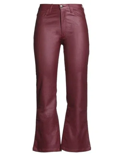 Jijil Woman Pants Burgundy Size 26 Viscose, Nylon, Polyurethane, Elastane