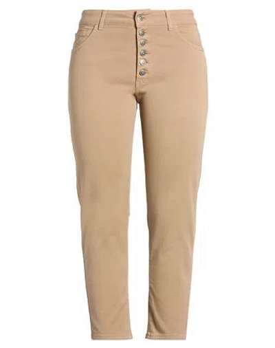 Jijil Woman Pants Camel Size 30 Cotton, Elastane In Brown