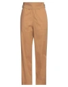 Jijil Woman Pants Camel Size 6 Cotton, Elastane In Beige