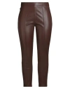 Jijil Woman Pants Chocolate Brown Size 10 Polyester, Polyurethane Coated