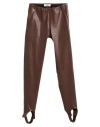 Jijil Woman Pants Chocolate Brown Size 6 Polyester, Polyurethane Coated